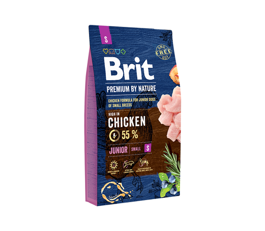 Brit Premium By Nature Junior S s.m. šunims 8 kg