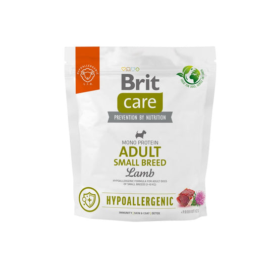 Brit Care Hypoallergenic Adult Small Breed Lamb&Rice sausas maistas šunims su ėriena ir ryžiais 1kg