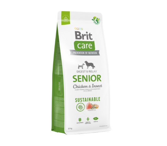 Brit Care Sustainable Senior Chicken&Insect sausas maistas vyresnio amžiaus šunims su vištiena ir vabzdžiais 3 kg