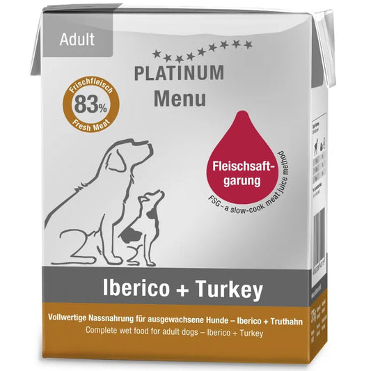Platinum paštetas su Iberijos kiauliena ir kalakutiena suaugusiems šunims