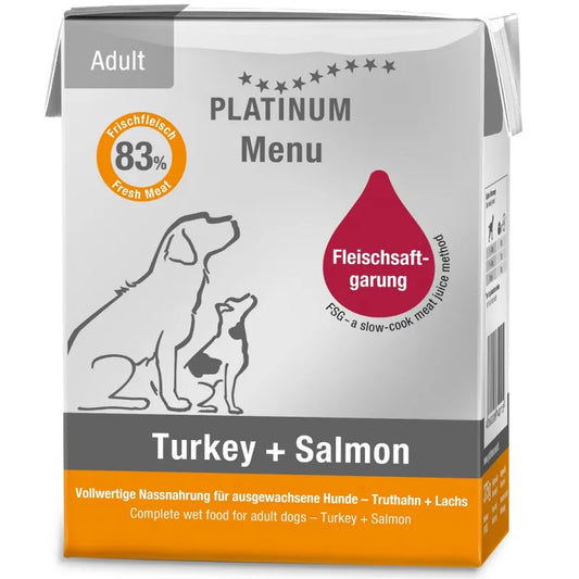 Platinum paštetas su kalakutiena ir lašiša suaugusiems šunims