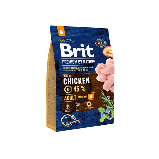 Brit Premium By Nature Adult M s.m. šunims 3 kg