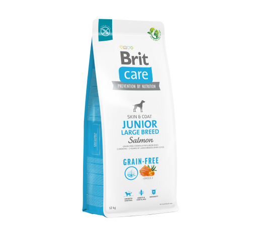 Brit Care Grain-free Junior Large breed Salmon sausas maistas šunims su lašiša 3 kg