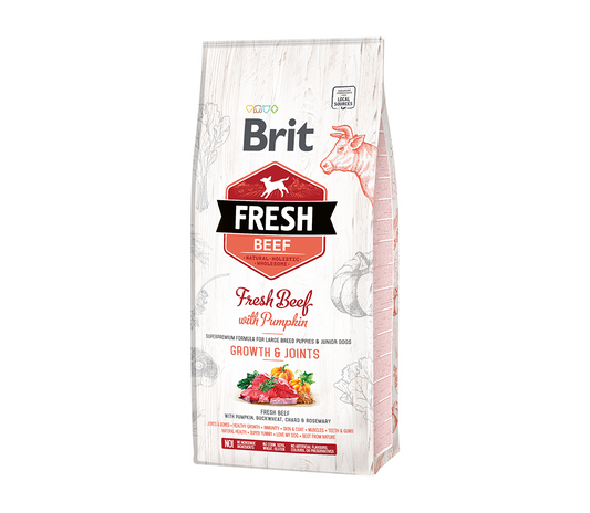 Brit Fresh Beef with Pumpkin Puppy Large s.m. šunims 2,5kg