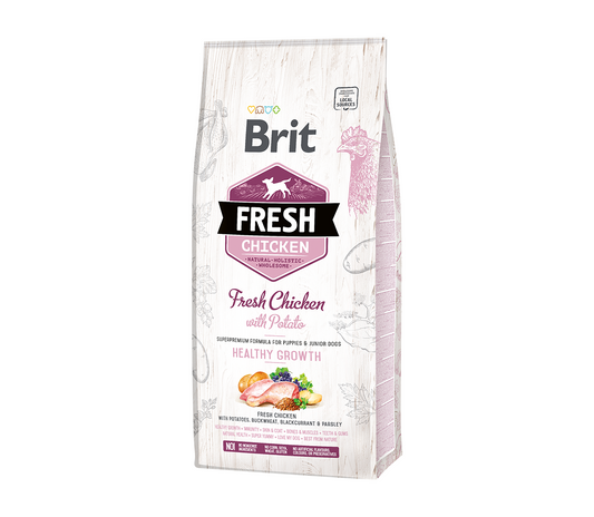 Brit Fresh Chicken with Potato Puppy s.m. šunims 2,5 kg