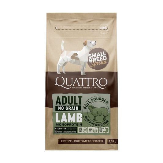 QUATTRO small breed adult sausas begrūdis maistas su antiena